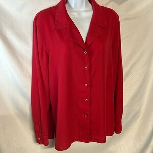 Red long sleeve 100% polyester 16